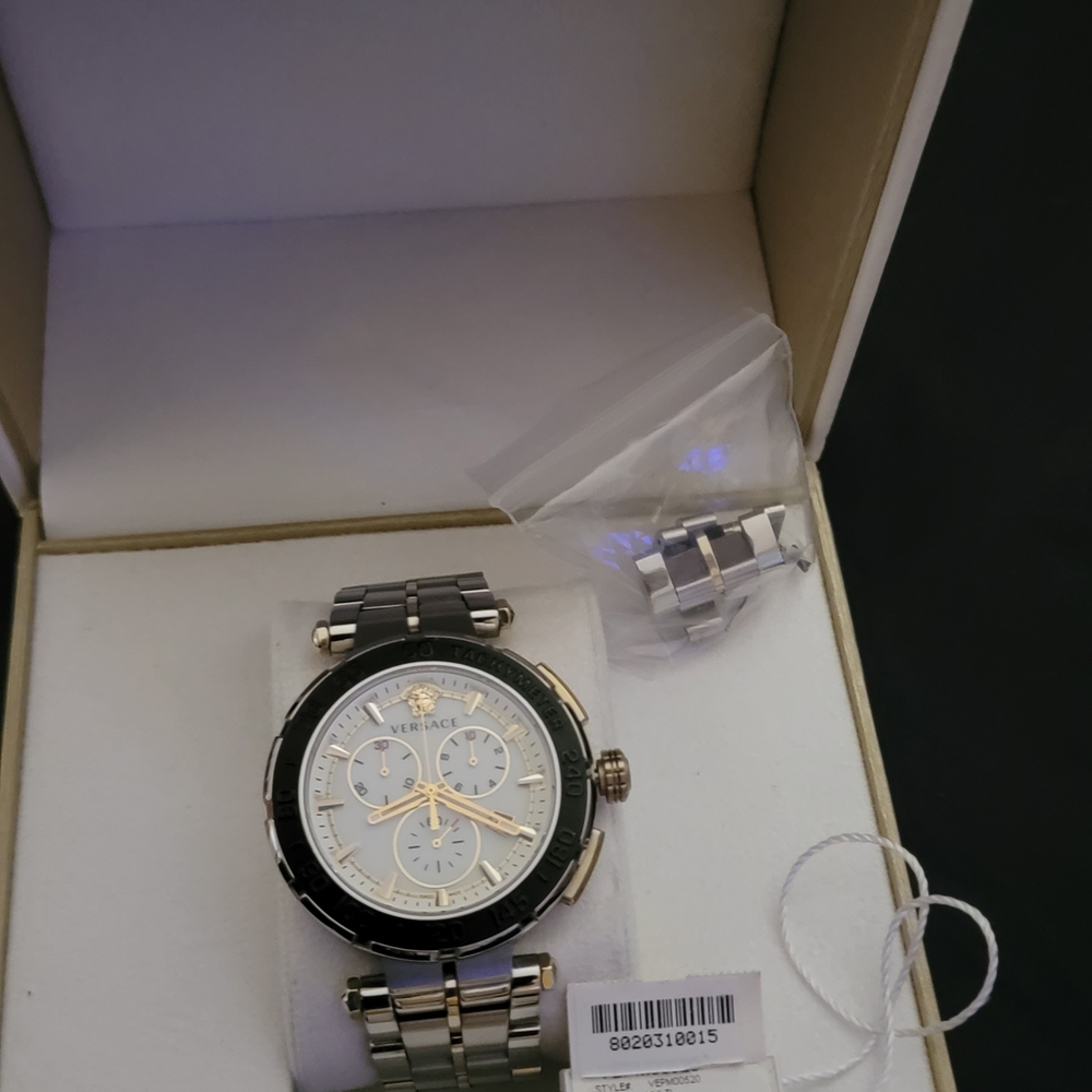 Authentic Versace Silver and Gold Men's Watch